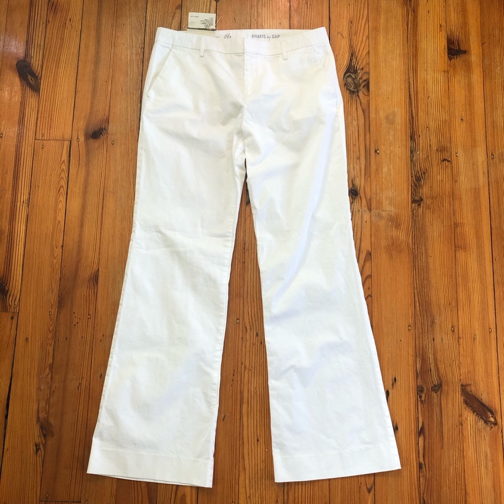 GAP PERFECT KHAKI women’s white wide leg stretch